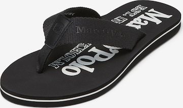 Marc O'Polo T-Bar Sandals in Black: front
