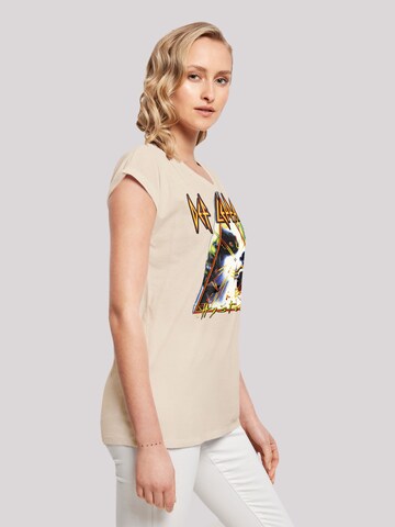 F4NT4STIC T-Shirt 'Def Leppard Hysteria' in Beige