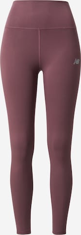 Pantaloni sportivi di new balance in lilla: frontale