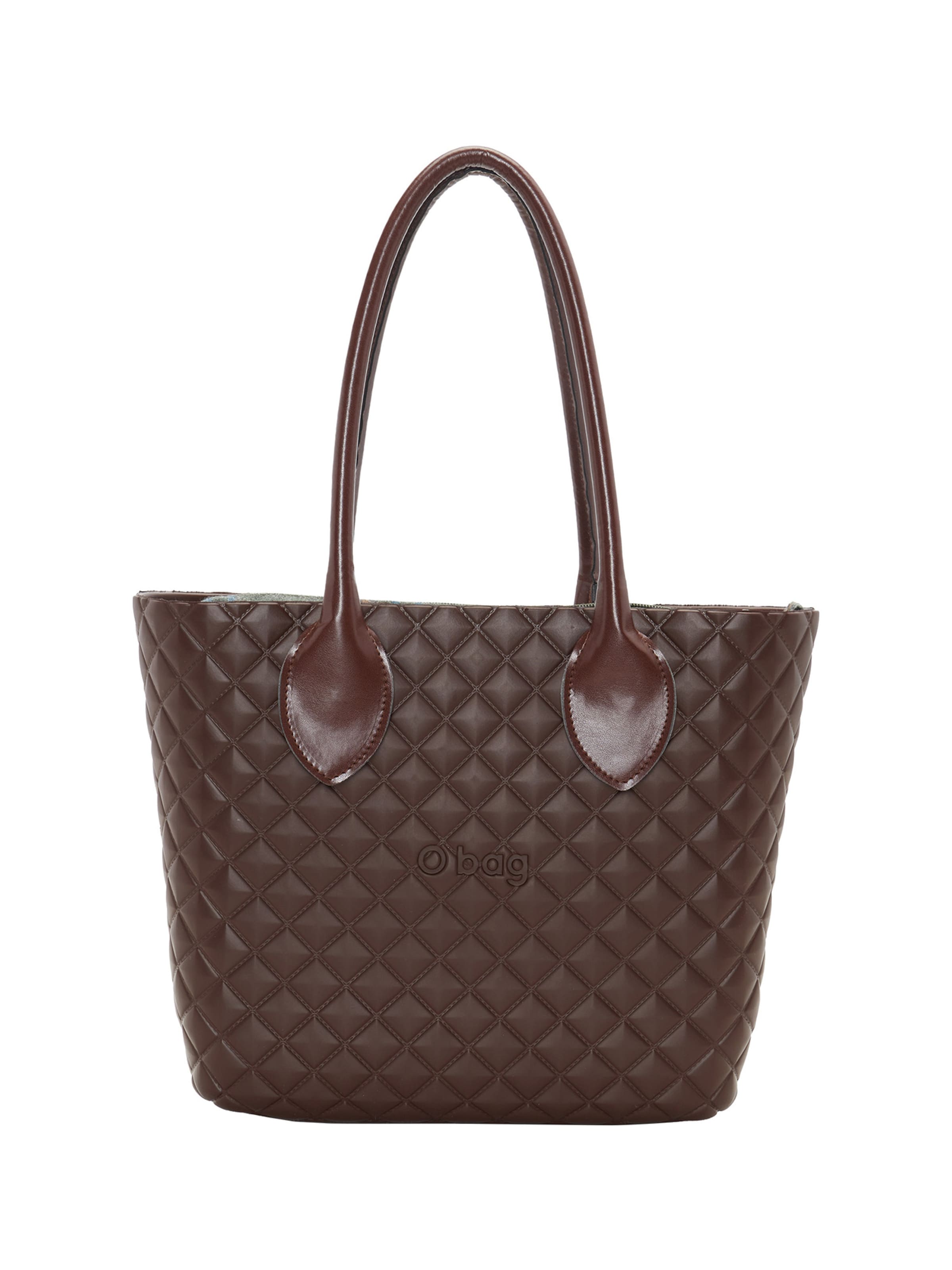 O bag Handtasche in Braun: Vorderseite