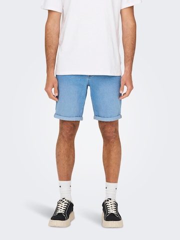 Only & Sons Regular Shorts in Blau: predná strana