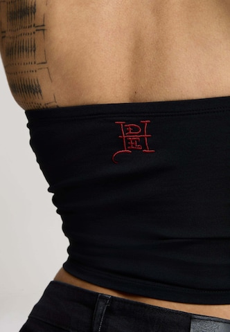 Ed Hardy Top 'Paradise' in Schwarz