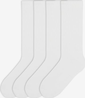 Von Jungfeld Socken 'Einfarbige Classics' in Weiß: Vorderseite