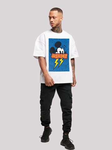 Maglietta 'Disney Mickey Mouse 90s Flash' di F4NT4STIC in bianco