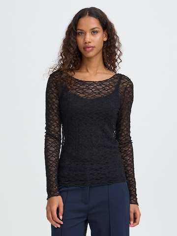 ICHI - Camiseta 'IHDEVON' en negro: frente