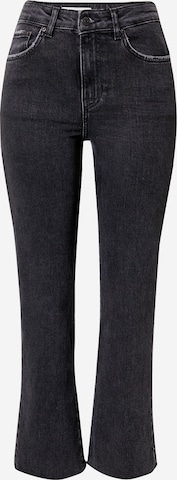 Gina Tricot Flared Jeans 'Ylva' in Zwart: voorkant