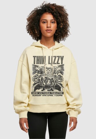 Merchcode Sweatshirt 'Thin Lizzy - New Victoria Theatre' in Yellow: front