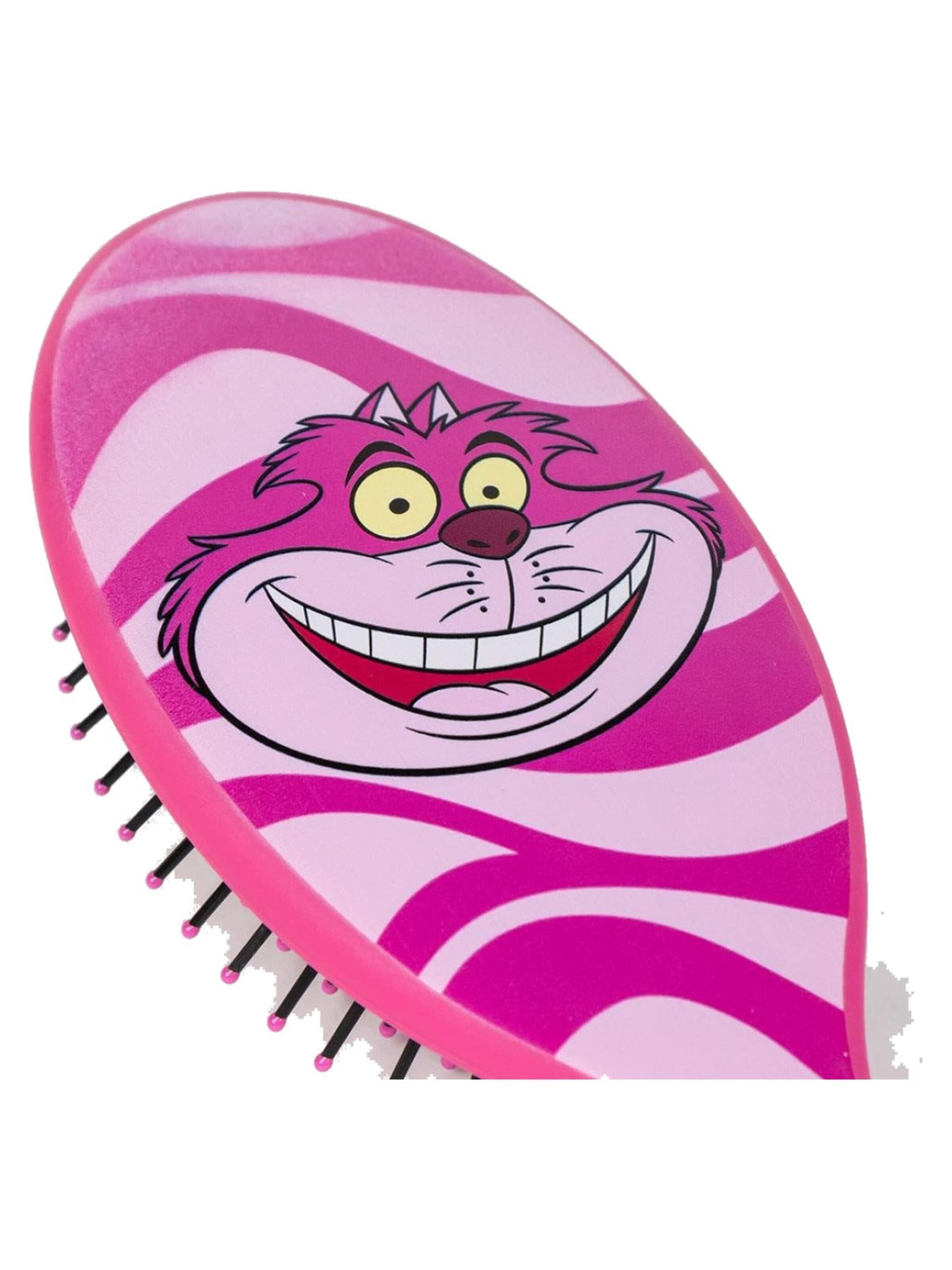 DISNEY Set 'Alice in Wonderland Cheshire Cat Beauty Set Haarborstel Scrunchies Toilettas' in Roze