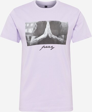 T-Shirt 'Pray' Mister Tee en violet : devant