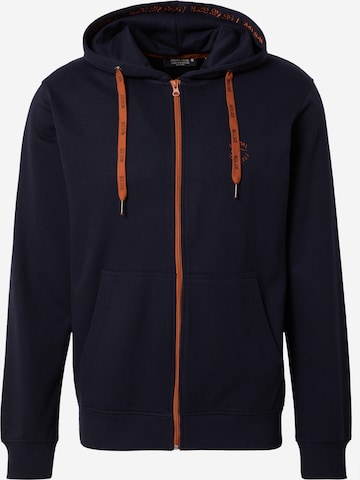 INDICODE JEANS Zip-Up Hoodie 'Dope' in Blue: front