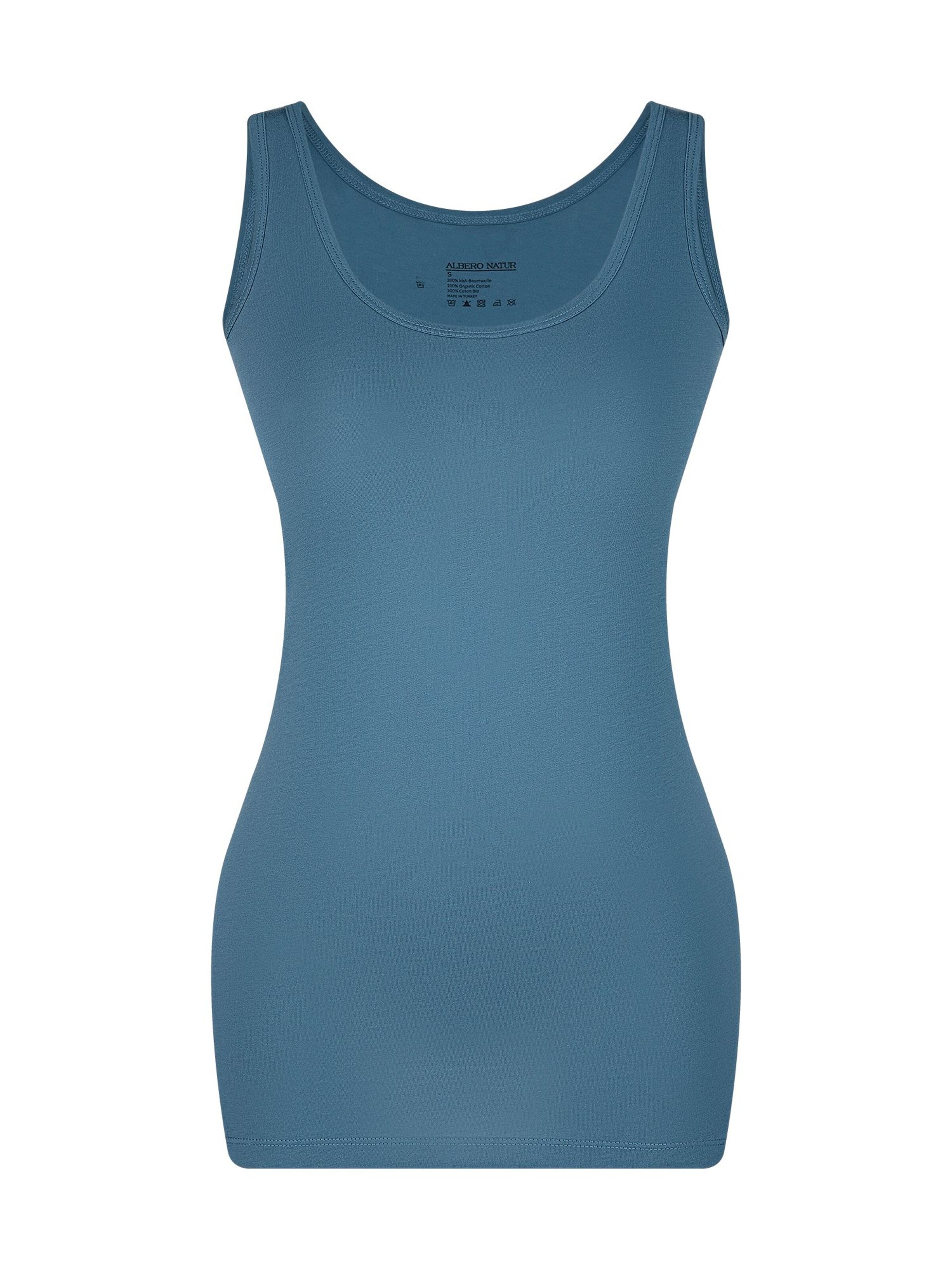 Albero Natur Top 'Damen Tanktop aus Bio-Baumwolle' in Blue: front