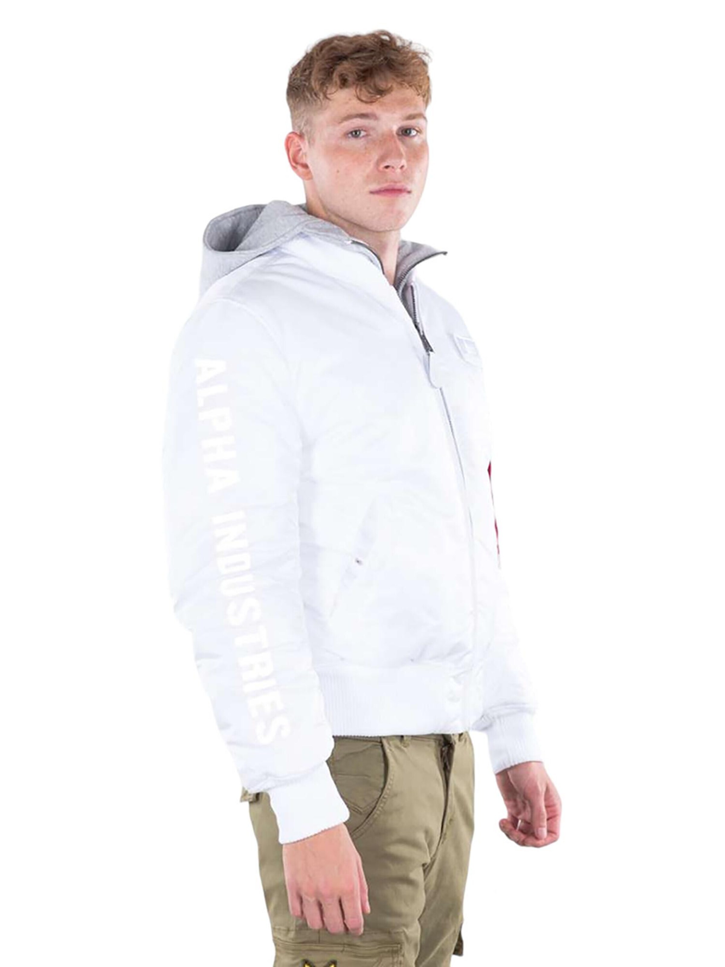 ALPHA INDUSTRIES Übergangsjacke 'MA-1 D-Tec SE'‌‌‌‌‌‌‌‌ in Weiß