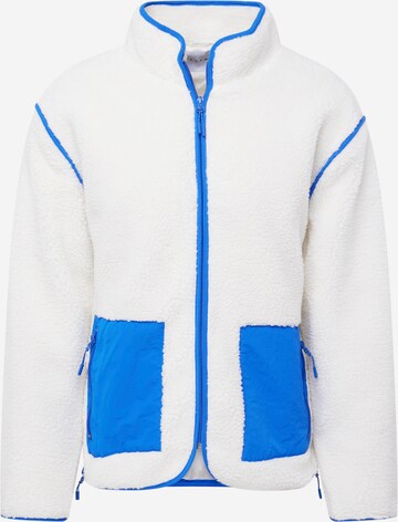 TOPMAN Fleece jas in Wit: voorkant