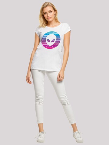 T-shirt 'Alien Kopf' F4NT4STIC en blanc