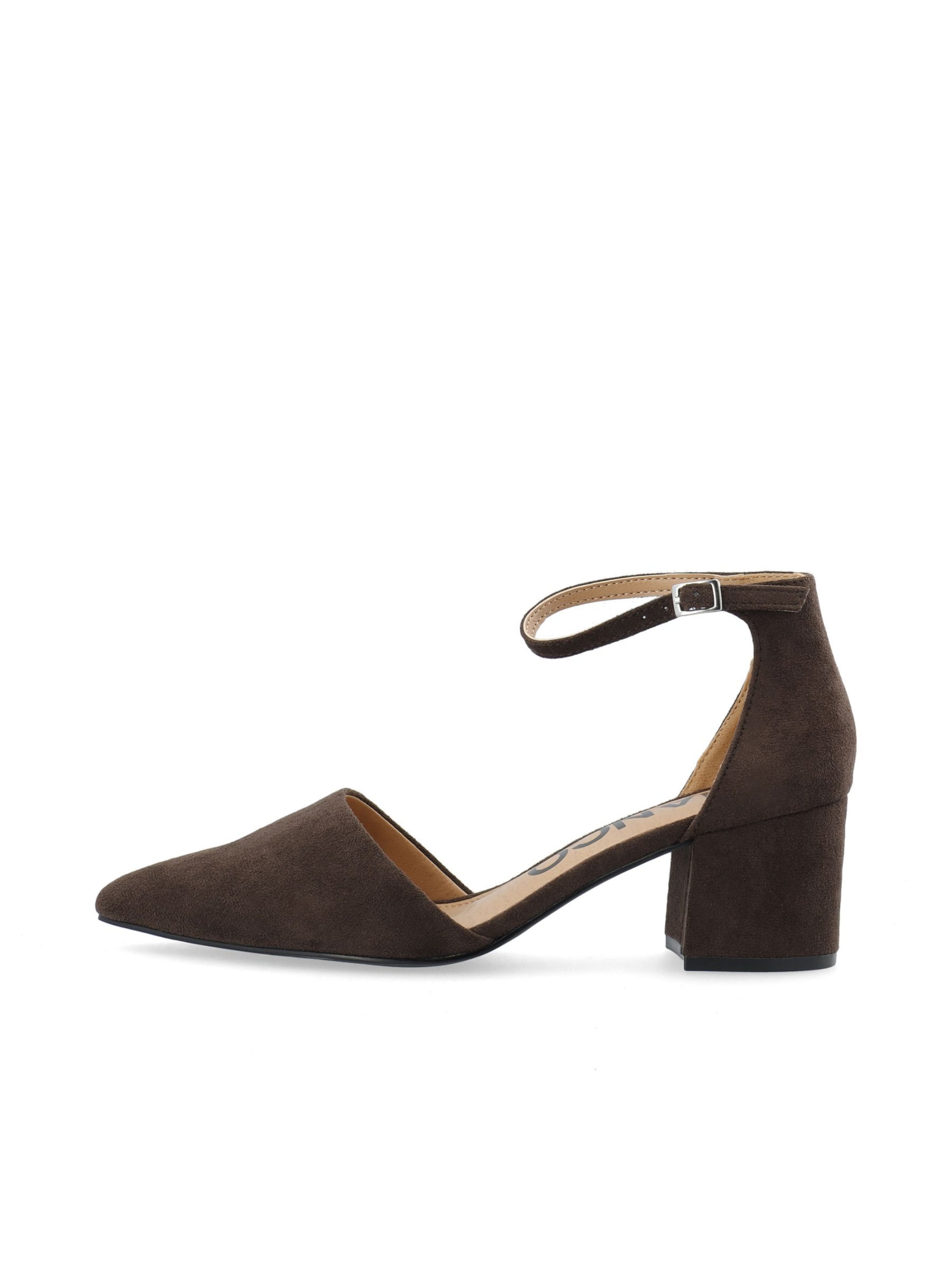 Bianco Pumps 'Divived D'orsay' in Braun: Vorderseite