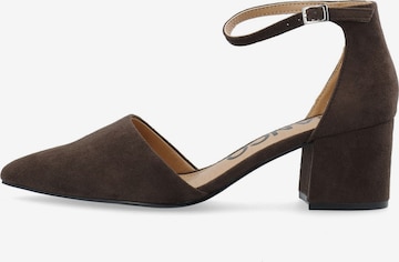 Bianco - Zapatos con plataforma 'Divived D'orsay' en marrón: frente