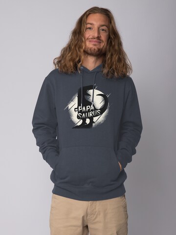 Watapparel Sweatshirt ' Papasaurus ' in Grey: front