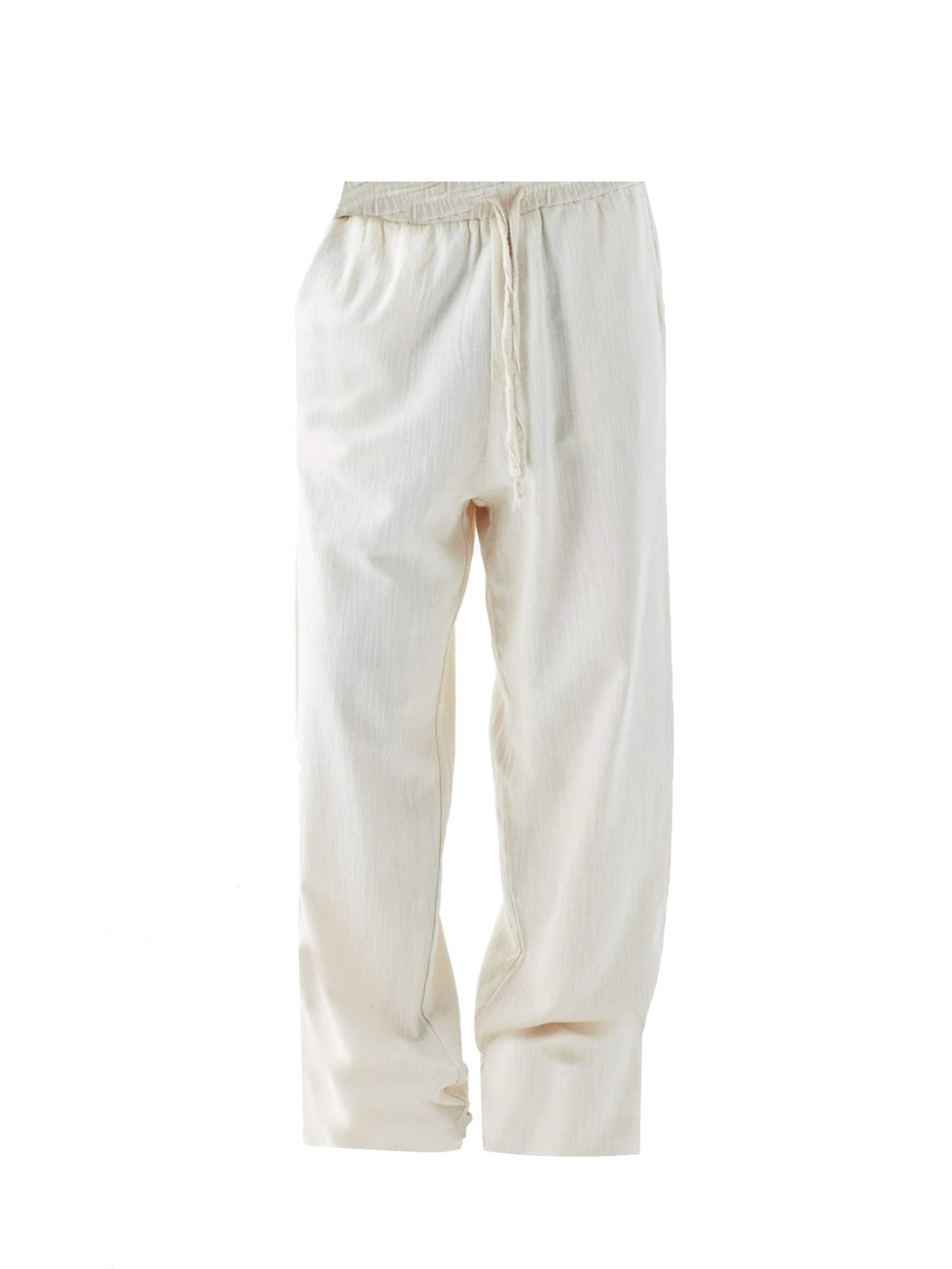VAMOS CLO Loose fit Trousers in White: front