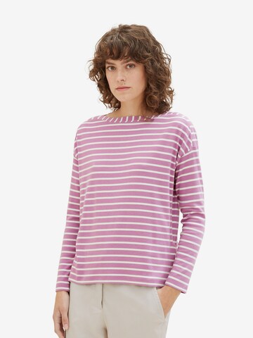 T-shirt TOM TAILOR en rose : devant