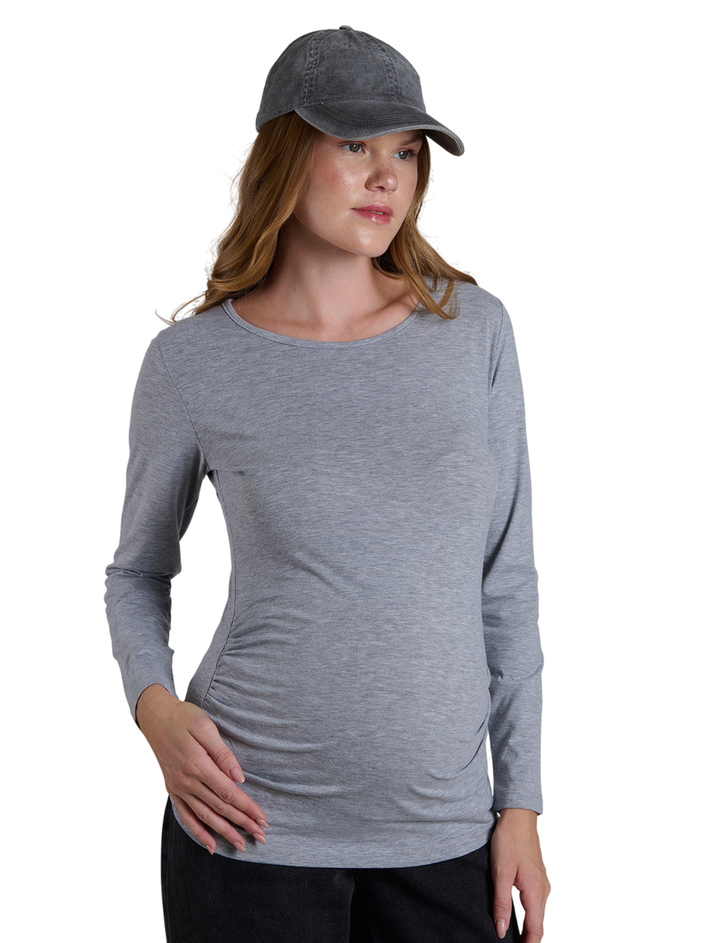 LYN MAMA Blouse in Grey: front