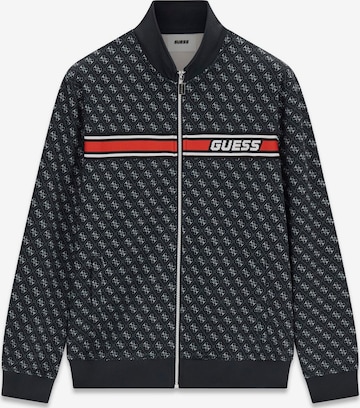 GUESS Sports sweat jacket 'Korbin' in Black: front