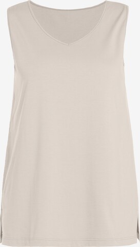 T-shirt Ulla Popken en beige : devant