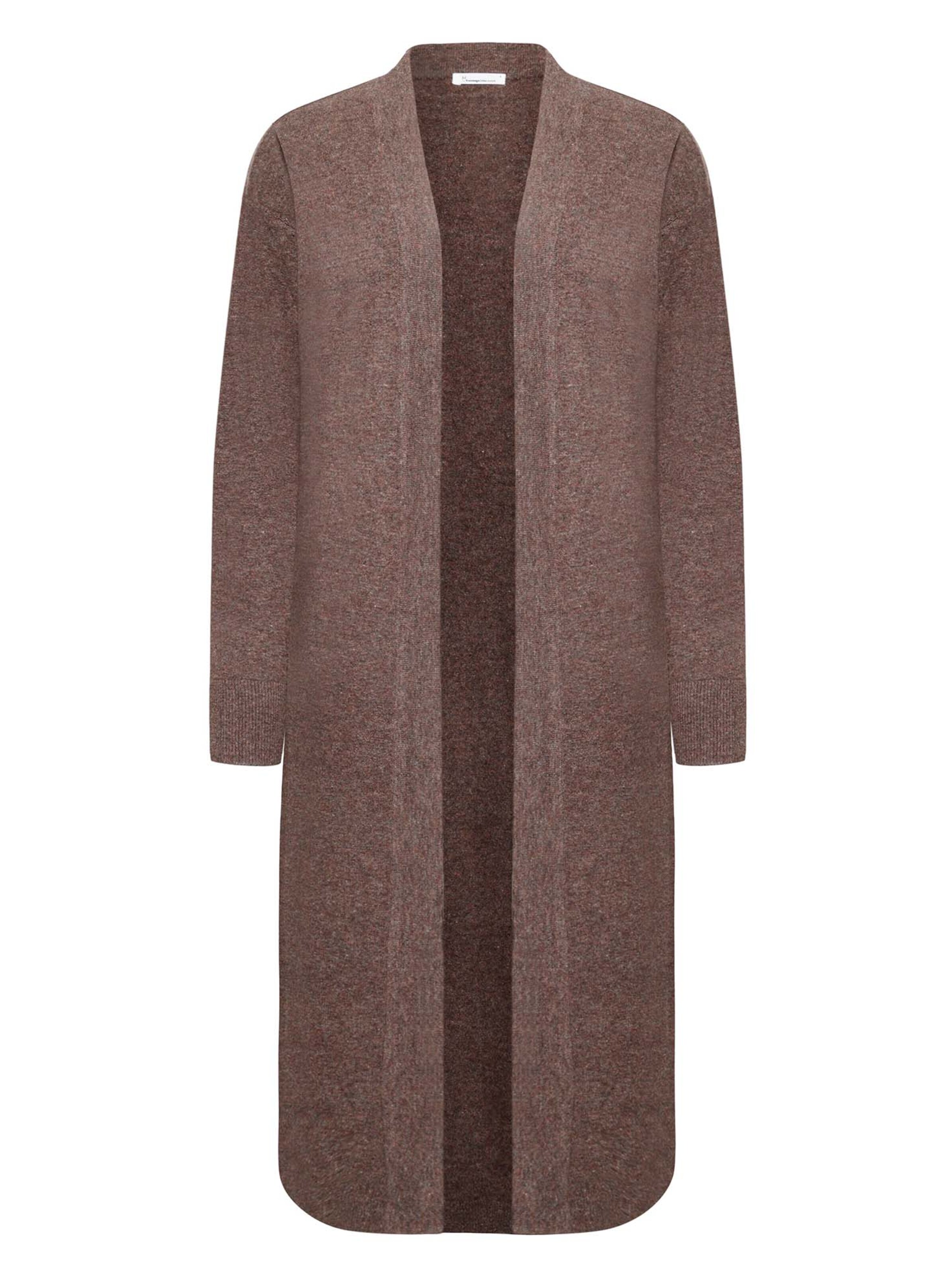 KnowledgeCotton Apparel Strickjacke in Braun: Vorderseite