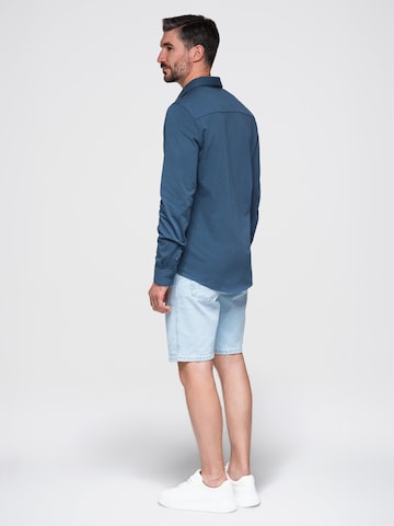 Ombre Regular fit Zakelijk overhemd in Blauw