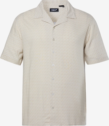 Men Plus Overhemd in Beige: voorkant
