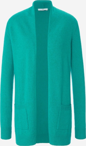 Peter Hahn Knit Cardigan in Green: front