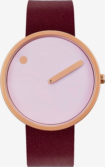 Picto Uhr in gold / helllila / bordeaux, Produktansicht