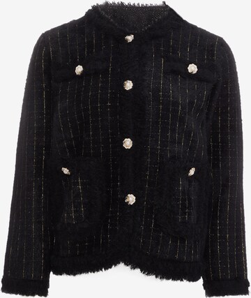 CARNEA Knit Cardigan in Black: front