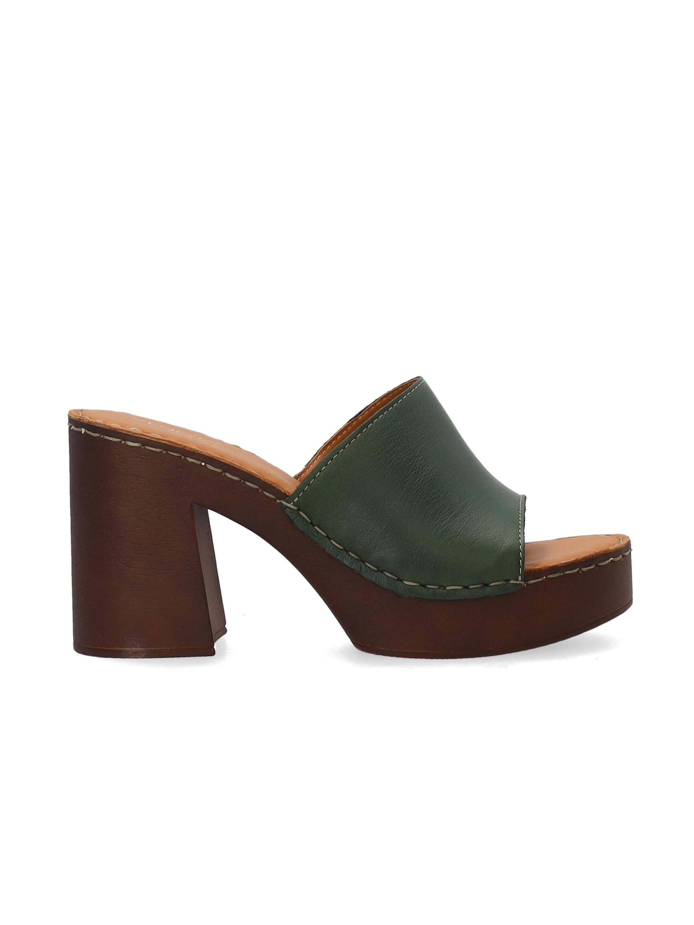 VENEZIA Mules 'Venezia' in Green: front