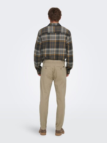 Only & Sons Regular Broek in Beige