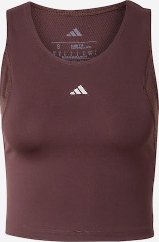 ADIDAS PERFORMANCE Спортивный топ в Коричневый: спереди