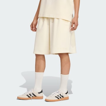 Wide Leg Pantalon 'Essentials' ADIDAS ORIGINALS en blanc : devant