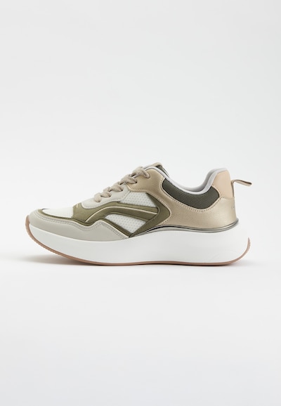 KOROSHI Sneaker in beige / grau / oliv / weiß, Produktansicht