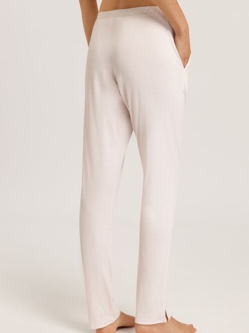 Hanro Pajama Pants ' Grand Central ' in White: front