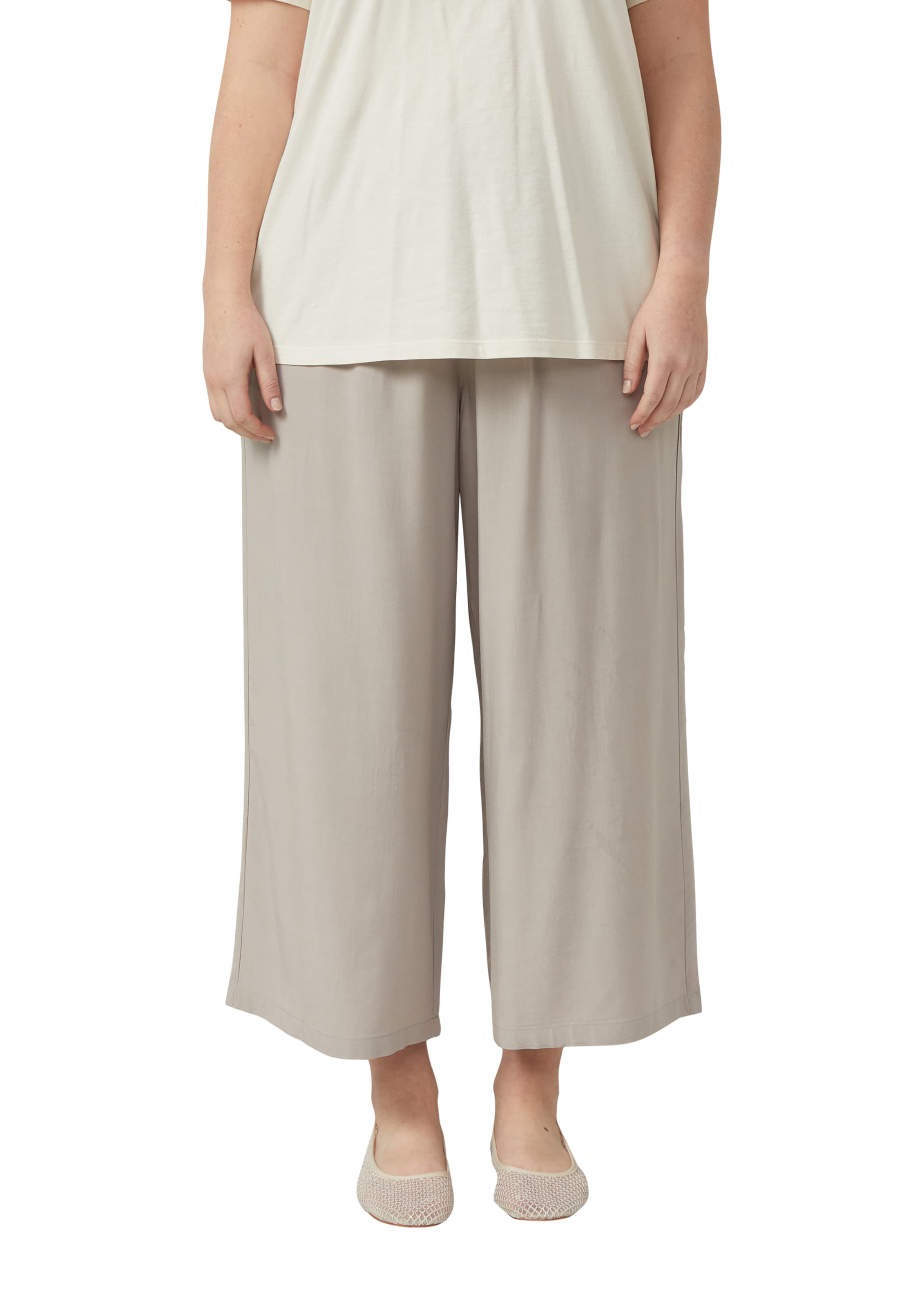 Wide Leg Pantalon QS en beige
