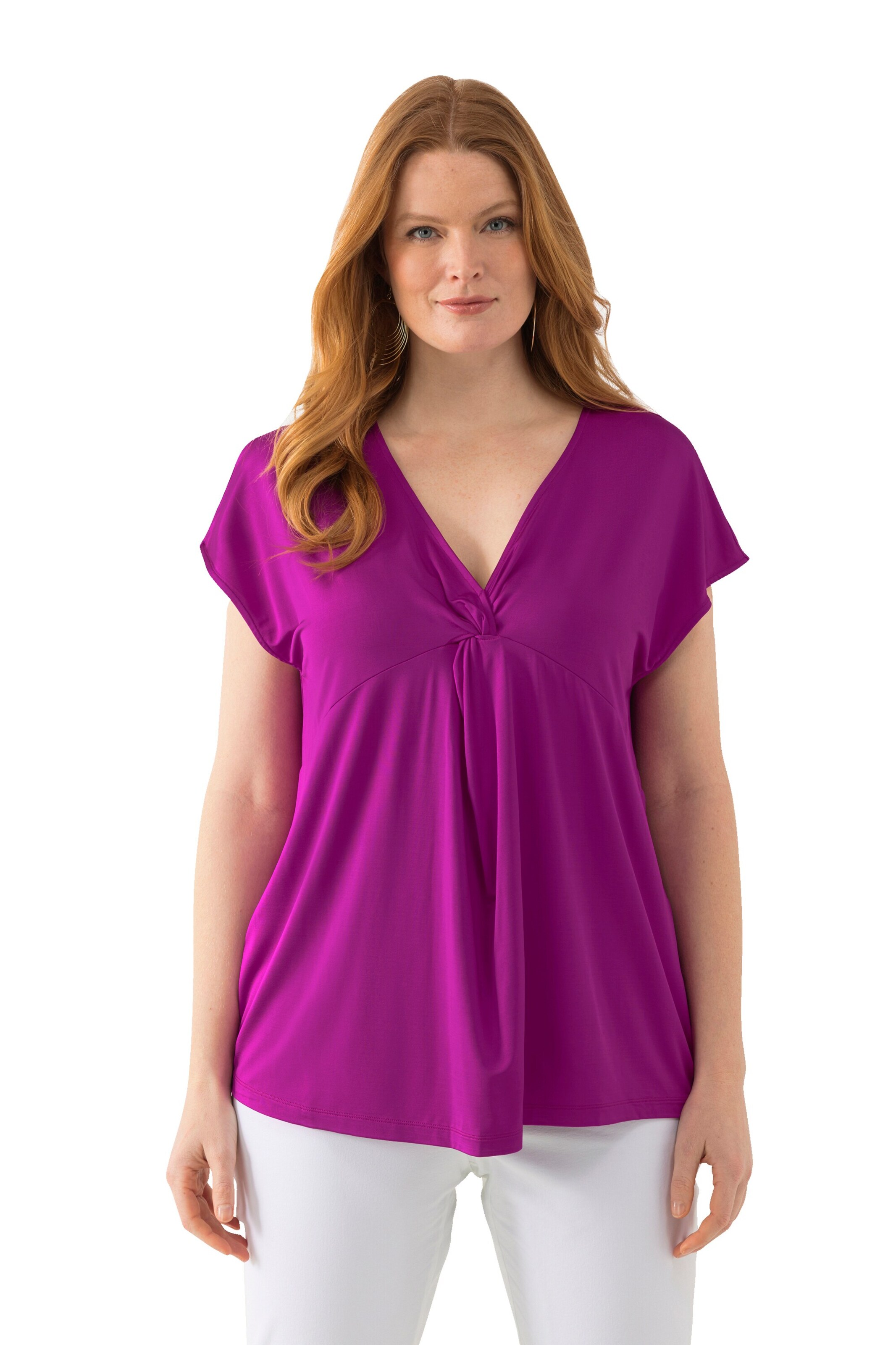 Chemisier Ulla Popken en violet : devant