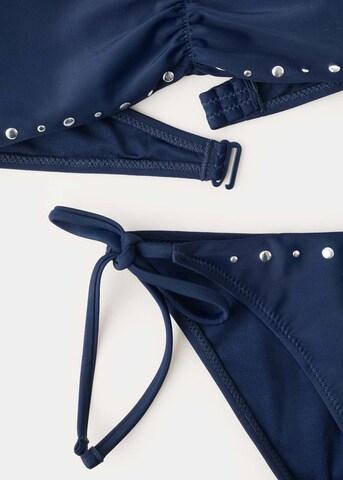 MANGO TEEN Bandeau Bikini 'Julieta' in Blue