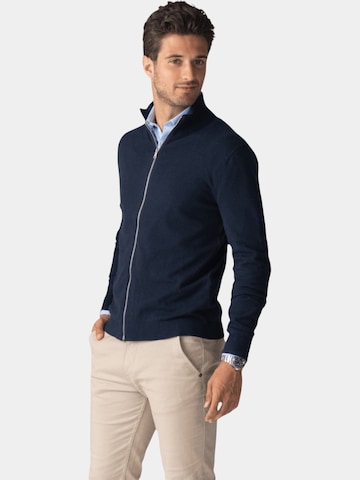 TEESHOPPEN Knit Cardigan in Blue