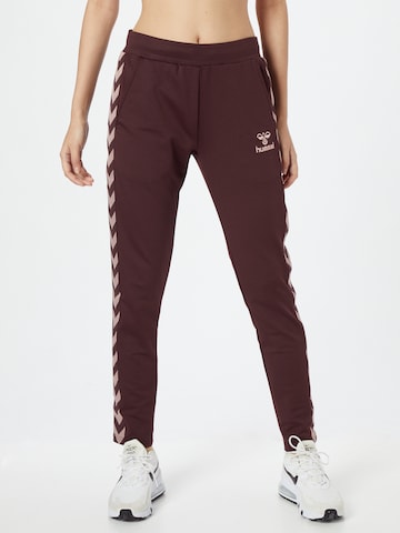 HummelSlimfit Sportske hlače 'NELLY 2.3' - crvena boja: prednji dio