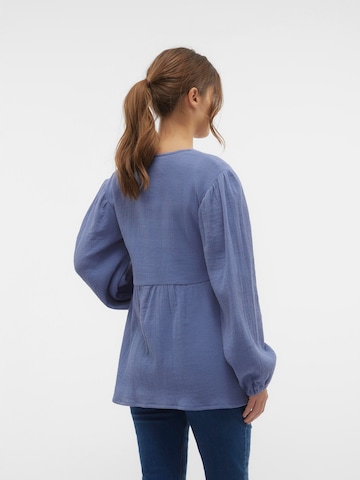 MAMALICIOUS Bluse 'VESTER' in Blau