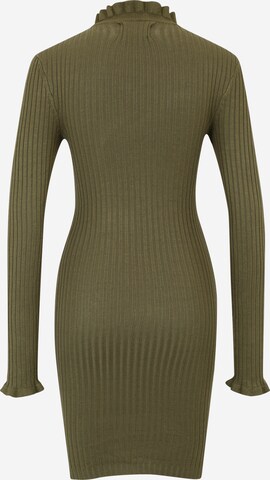 Pieces Petite Knitted dress 'LAISA' in Green