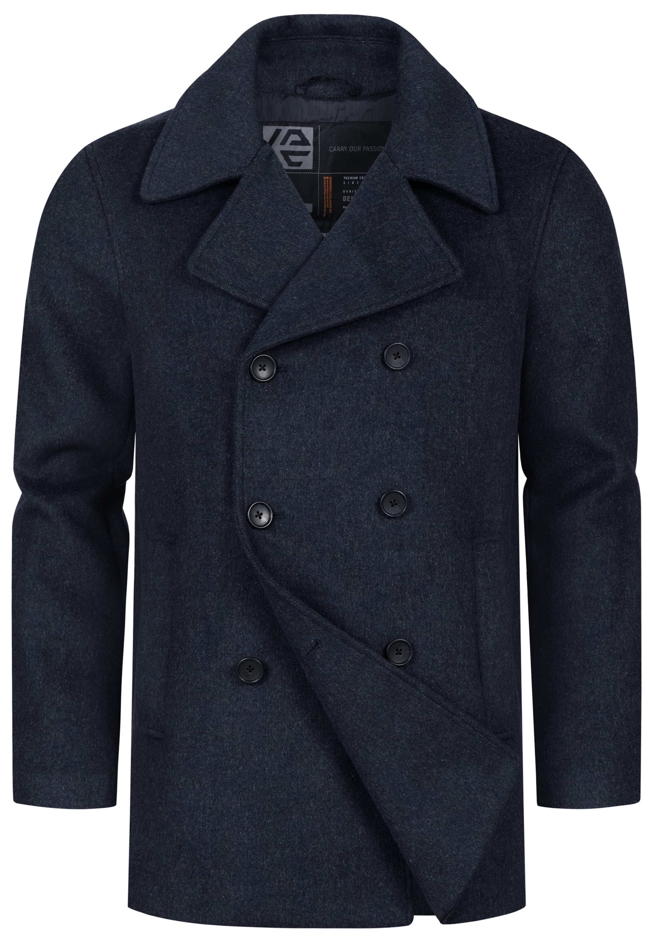 INDICODE JEANS Winterjas 'INParade' in Blauw: voorkant