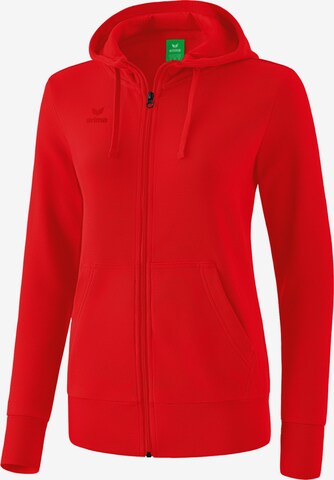 ERIMA Athletic Zip-Up Hoodie in Red: front