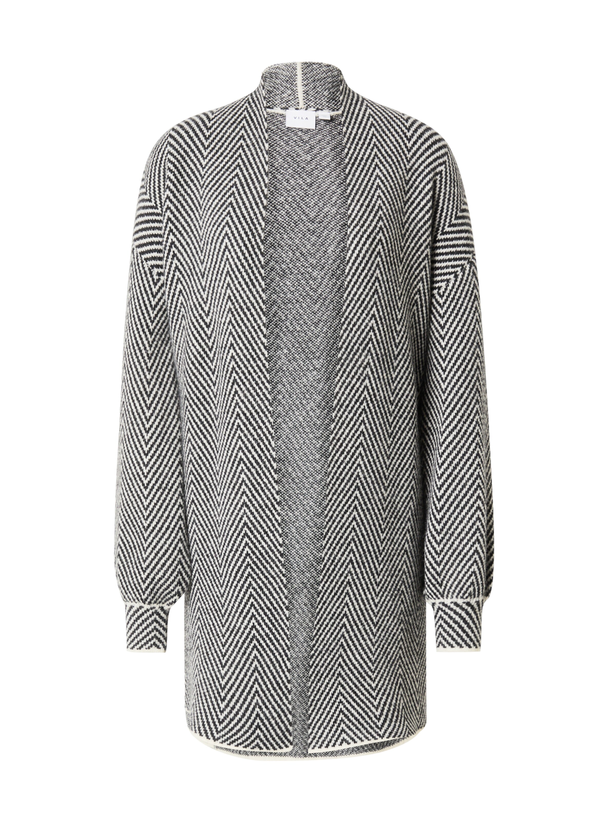 VILA Плетена жилетка 'Ura' в черно: отпред