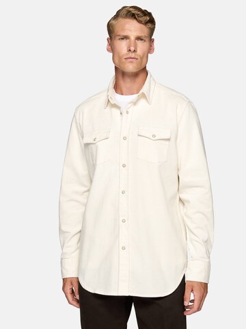 Coupe regular Chemise Boggi Milano en beige : devant