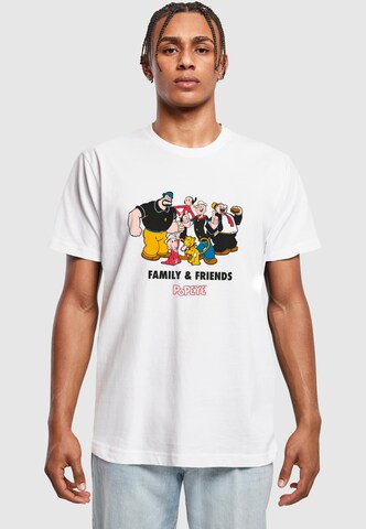 Maglietta 'Popeye Family & Friends' di Merchcode in bianco: frontale